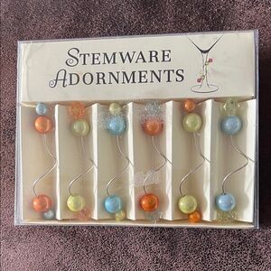 New Colorful Stemware Adornments Set Wineglass Decorations Great Gift